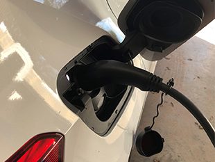 An electric vehicle charging port